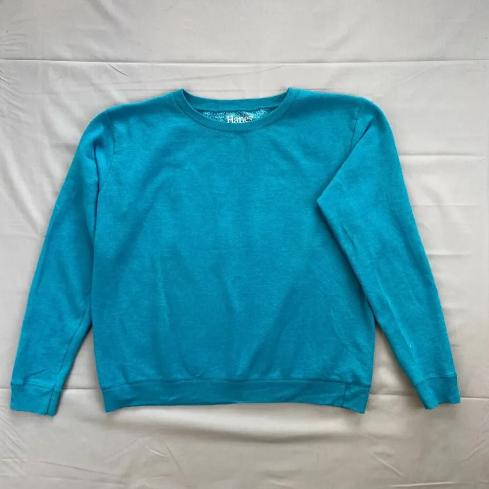 Hanes Men's Medium Teal Blue Comfortblend Soft Sweatshirt Crewneck Sweatshirt